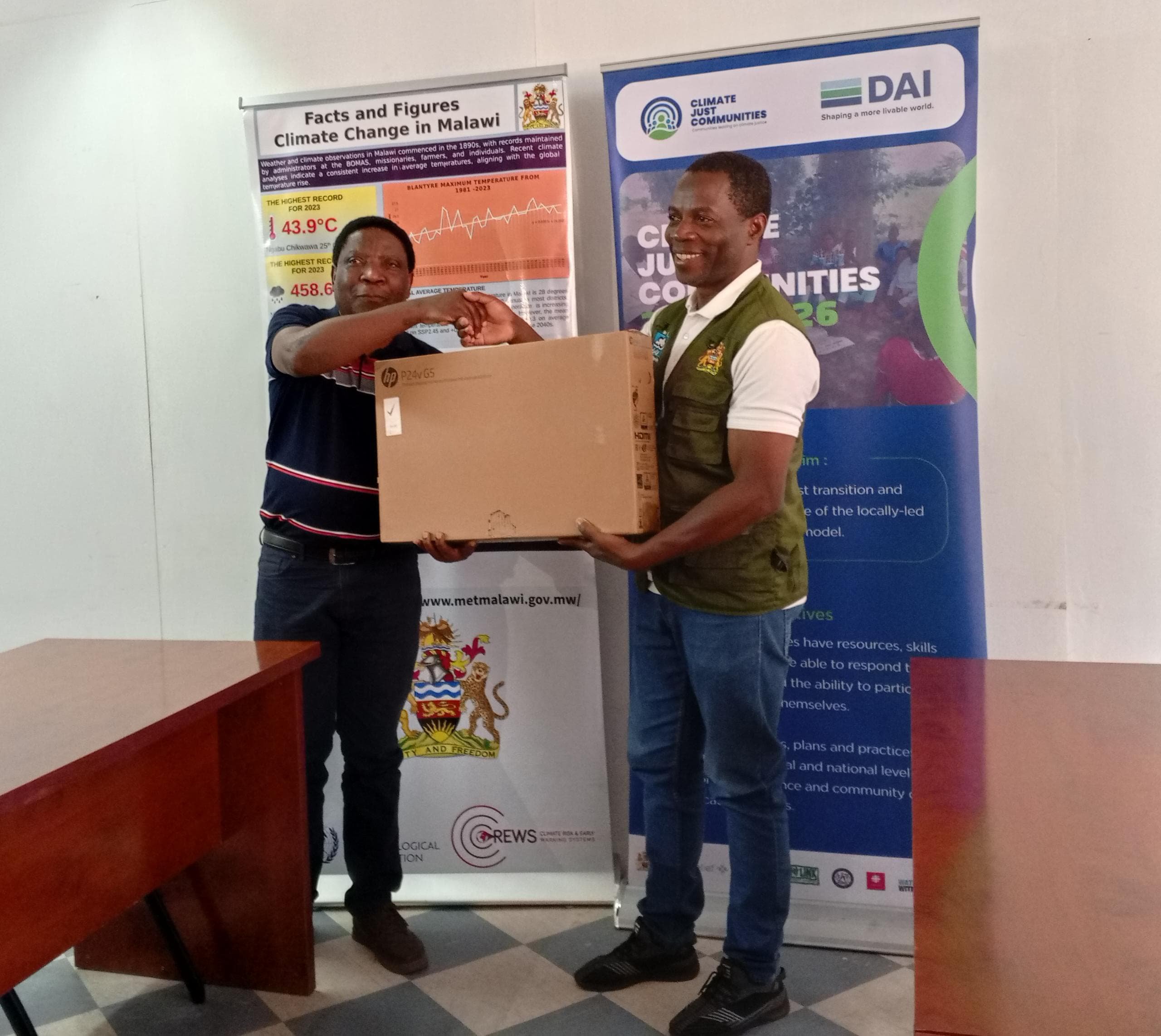 DAI Global UK Donates Computers to DCCMS to Boost Climate Services